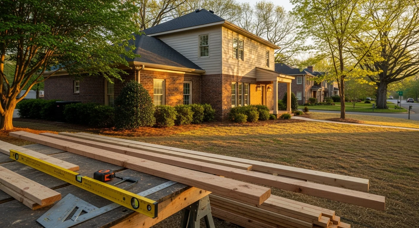 General contractor team working on residential construction project in Nashville area