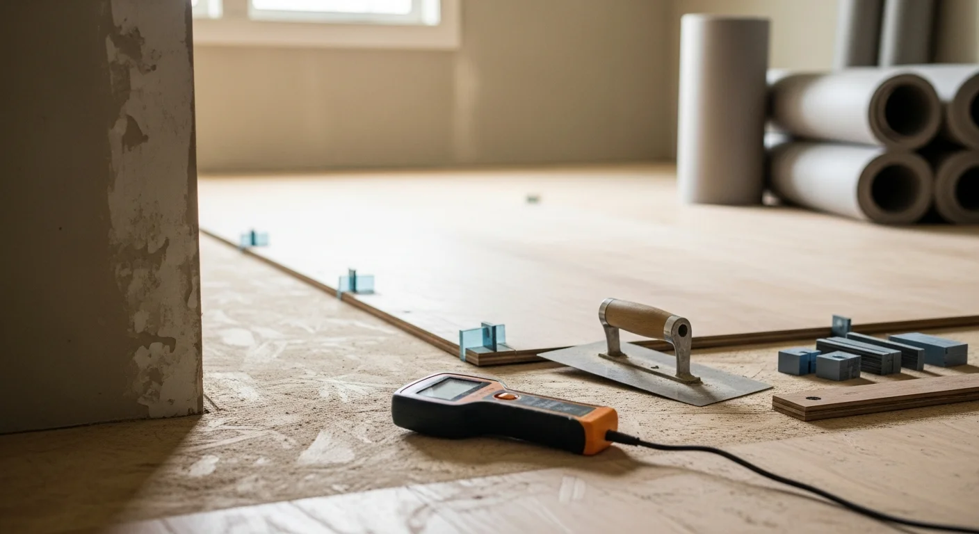 Freshly installed flooring in a Nashville home interior showing clean seams, even surface, and natural light across the finished floor. A residential living area with updated floors reflecting professional installation work by Bryan Parkinson Construction, LLC.